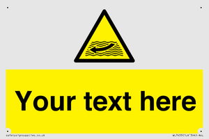 Custom Warning strong river flows